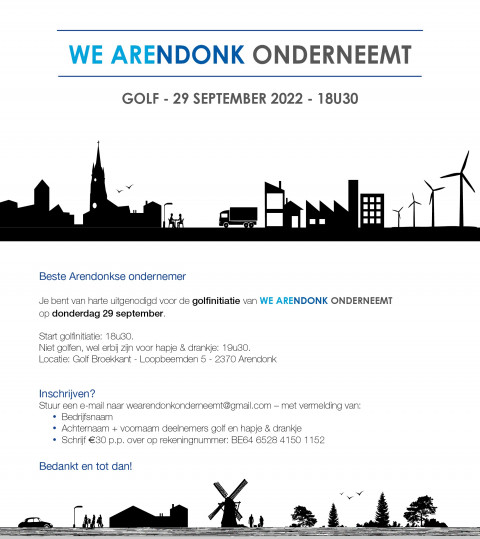 KOM AF VOOR ONZE GOLFINITIATIE OP 29 SEPTEMBER!